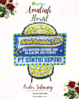 Papan Bunga Duka di Kertak Baru Ilir